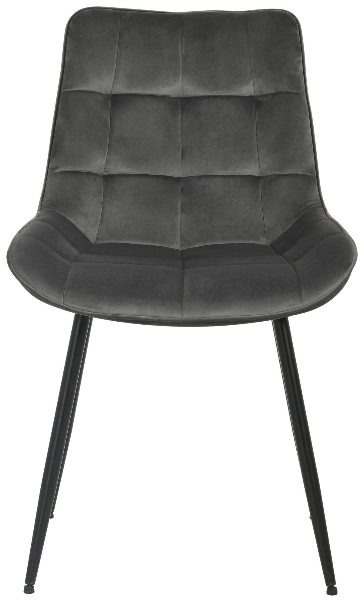 Stuhl-Set Ravenna - Schwarz/Grau, MODERN, Holz/Textil (49/85/61cm) - MID.YOU