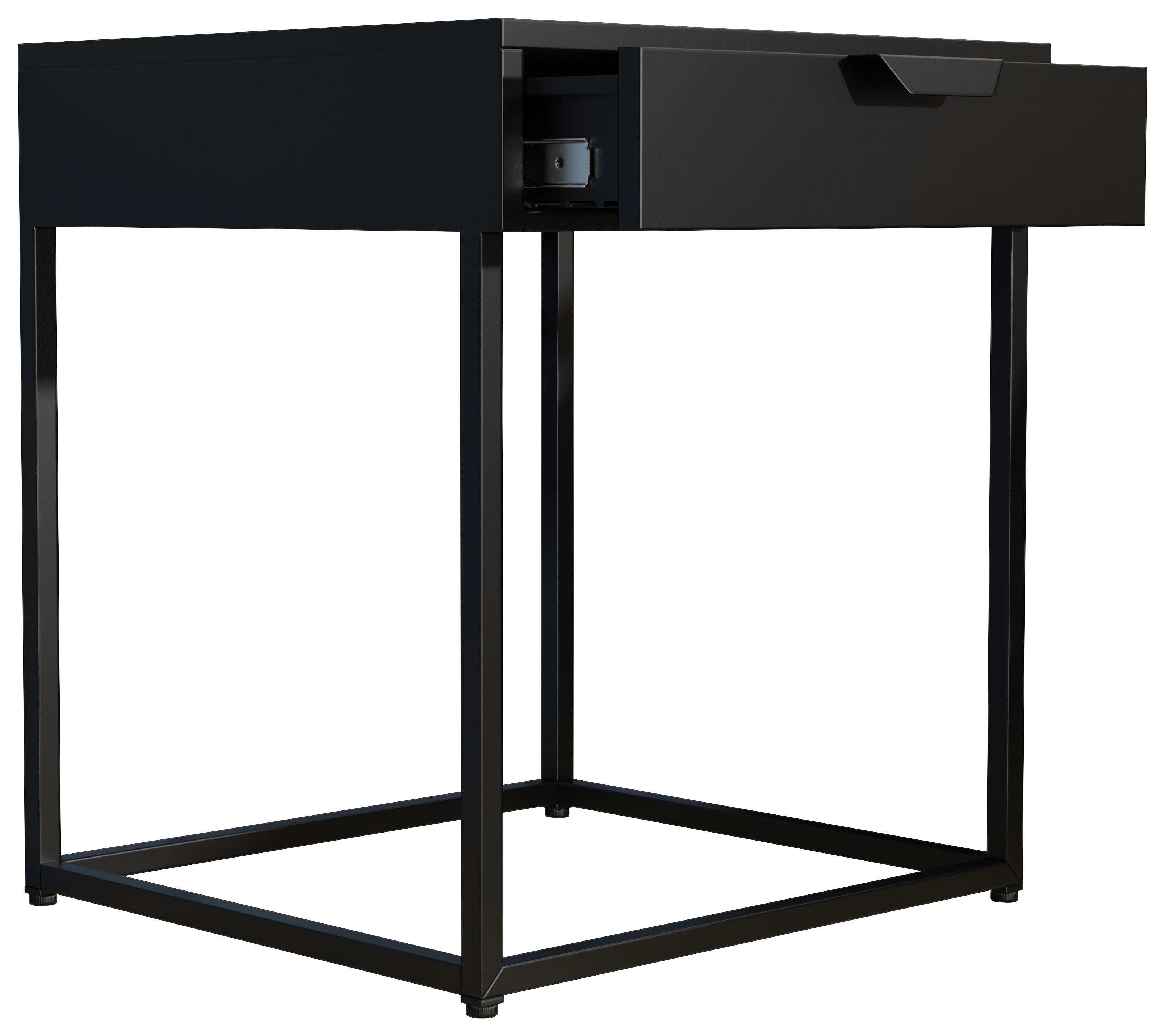 Nachtkästchen Flokas S Schwarz - Schwarz, MODERN, Holzwerkstoff (43/50/41cm) - MID.YOU