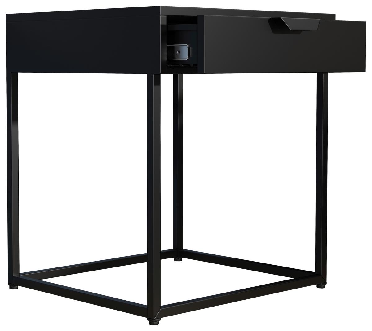 Nachtkästchen Flokas S Schwarz - Schwarz, MODERN, Holzwerkstoff (43/50/41cm) - MID.YOU