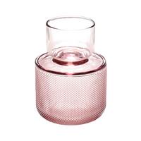 Dekorační dóza Smoked - růžová, sklo (10/14cm) - Modern Living