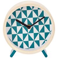 Standuhr Hercules - Blau/Naturfarben, MODERN, Glas/Holz (15/16/4,5cm) - Luca Bessoni