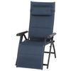 Garten-Relaxliege Aluminium verstellbar - Anthrazit/Dunkelblau, KONVENTIONELL, Textil/Metall (69/124/84cm) - Siena Garden