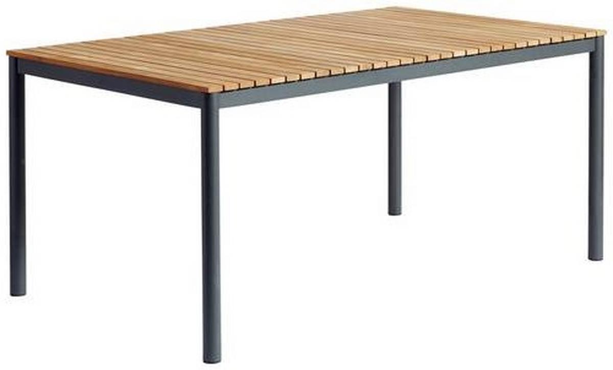 Gartentisch Mood Teakholz/Metall L 167,5 cm - Anthrazit/Teakfarben, KONVENTIONELL, Holz/Metall (167,5/100/74cm) - Gardenson