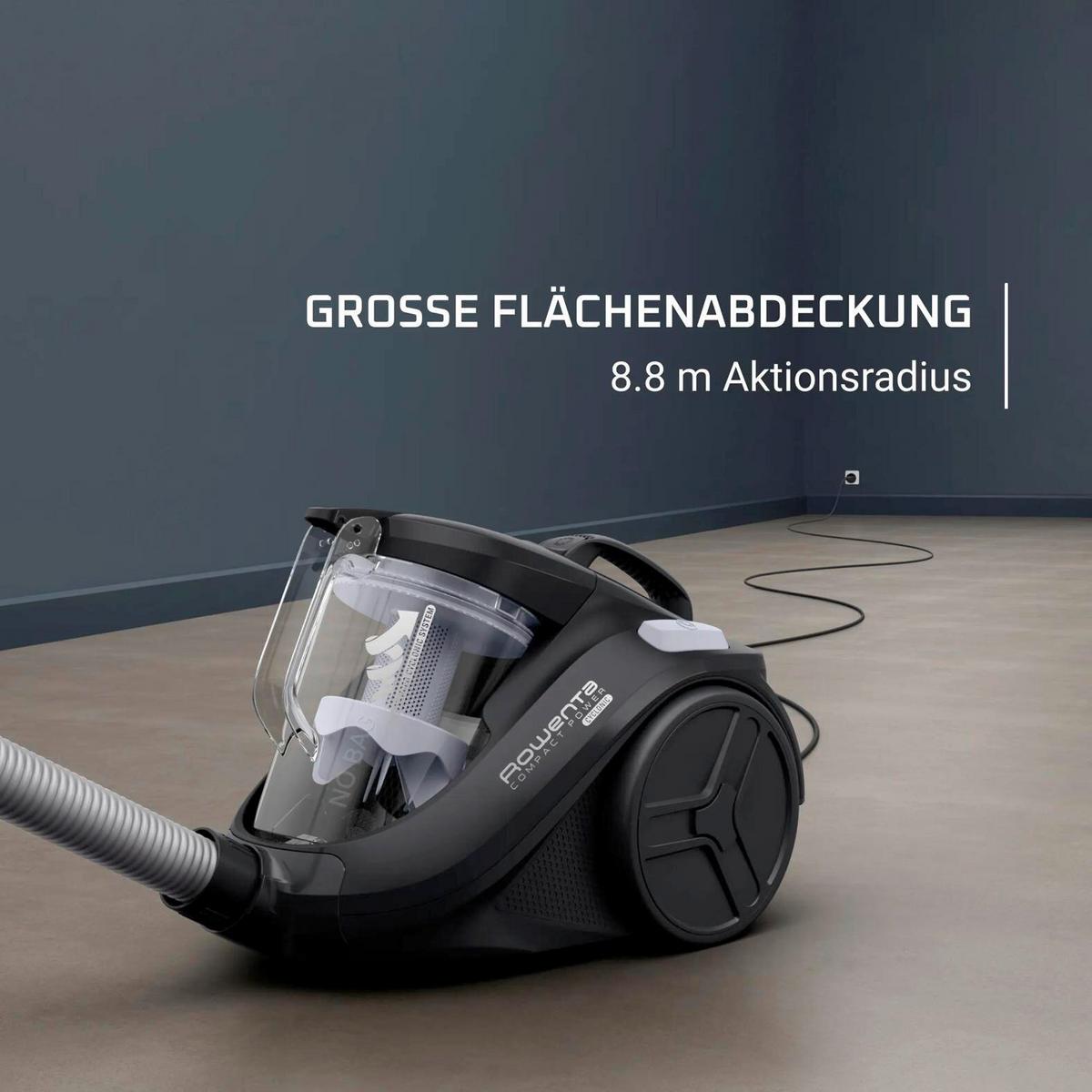 Bodenstaubsauger 750w, 1,5 Liter - Schwarz, Basics, Kunststoff (40,9/27,6/29cm) - Rowenta