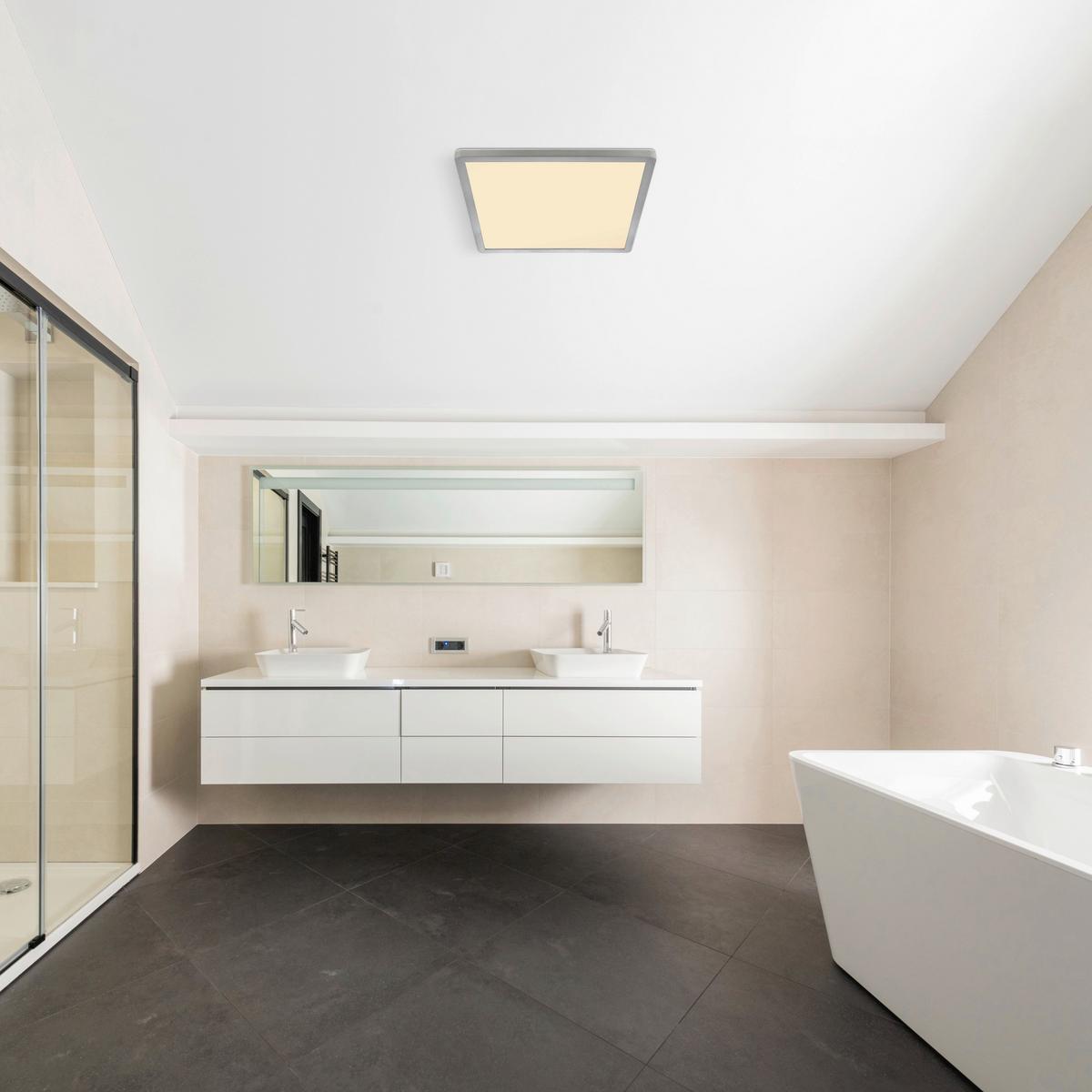 LED-Deckenleuchte 41563-18n - Opal/Weiß, KONVENTIONELL, Kunststoff (29,4/29,4/25cm) - Globo
