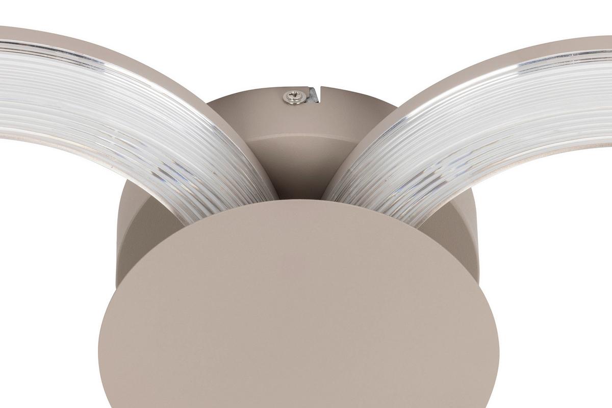 LED-DECKENLEUCHTE 24W, 3200Lm - Sandfarben/Transparent, Basics, Kunststoff/Metall (50/25/8cm) - Luca Bessoni