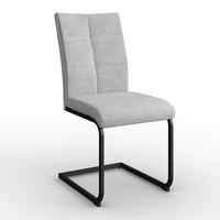 Stolička s pružným podnožím Colien - čierna/svetlosivá, Modern, kov/drevo (46/94/62cm) - Bessagi Home