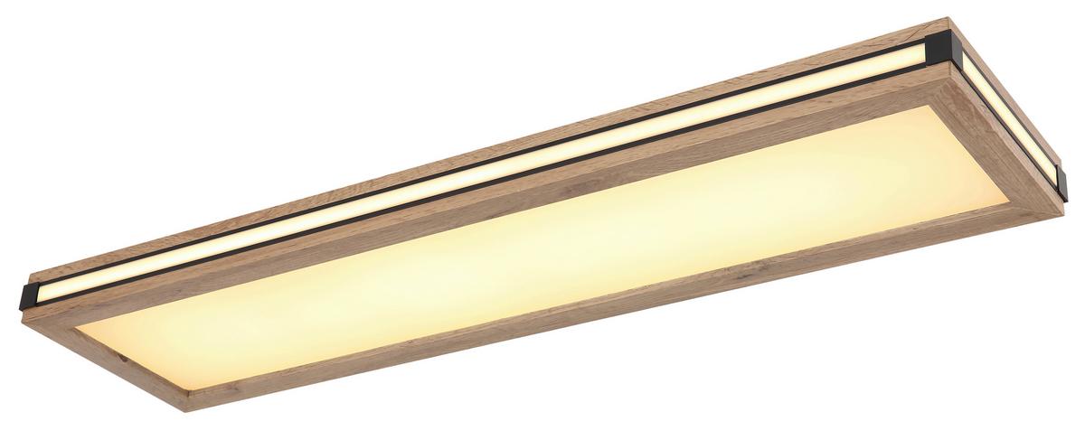 Led Mennyezeti Lámpa 41589d4 - sötétbarna/fekete, Konventionell, műanyag/faalapú anyag (80/20/7,5cm) - Globo