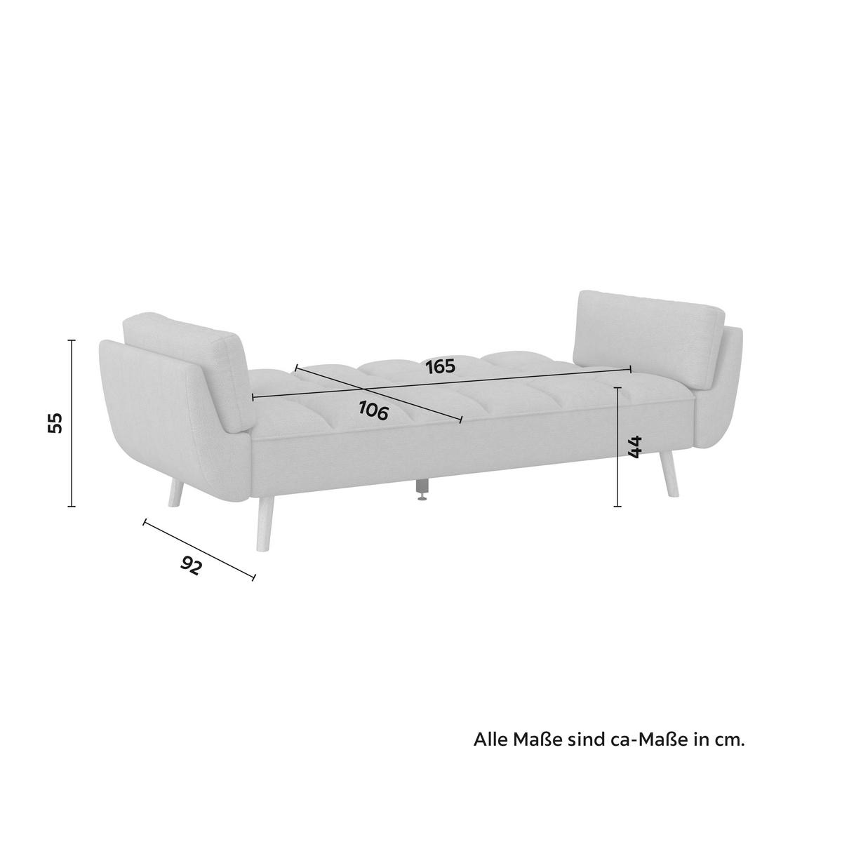 Rozkladacia pohovka CORA, hnedá, max. 360 kg - hnedá/prírodná farba, Modern, drevo/textil (214/92/81cm) - Bessagi Home