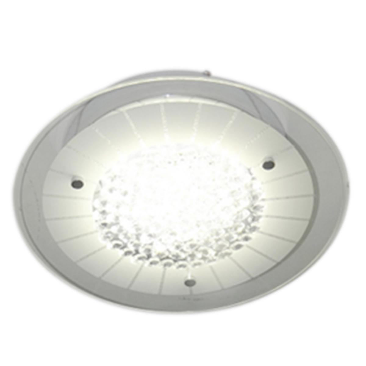 LED-Deckenleuchte Chur Ø 28 cm Rund mit Farbtemperaturwechsler - Chromfarben, Design, Glas/Kunststoff (28/7cm) - Näve
