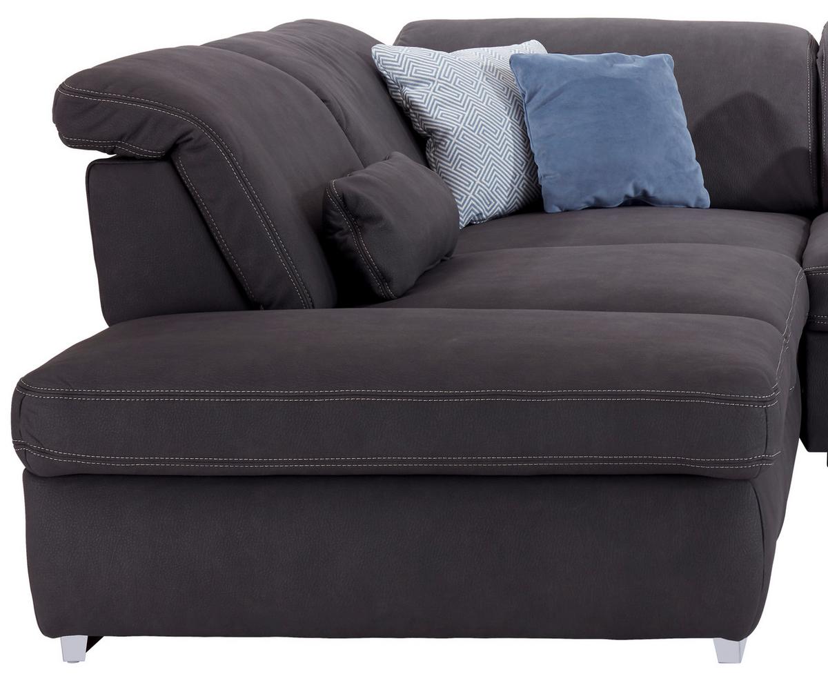 Ecksofa Mit Schlaffunktion & Bettkasten Anthrazit - Beige/Anthrazit, MODERN, Textil (260/320cm) - Luca Bessoni