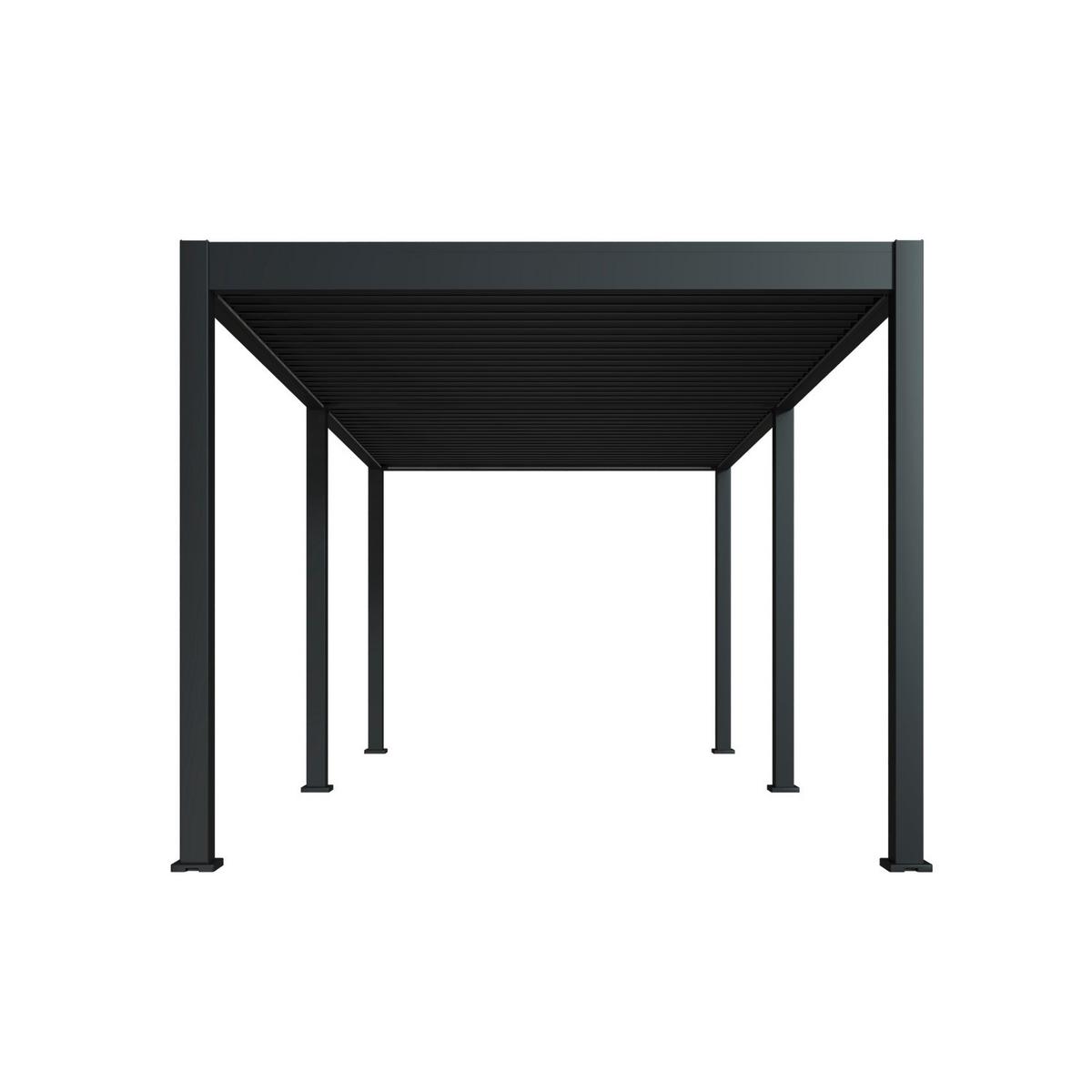 Pergola Deluxe 600x300cm Wetterfest, Elektrisch - Anthrazit, Basics, Metall (600/255/300cm) - Gardenson