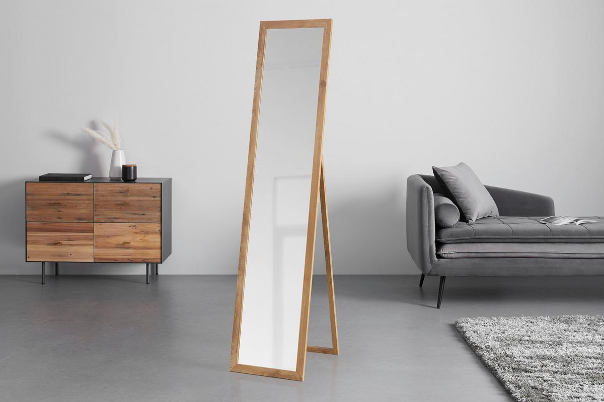 STOJACÍ ZRCADLO RIO EICHE -SB- - barvy dubu, Moderní, kompozitní dřevo/sklo (36/156/44cm) - Mömax
