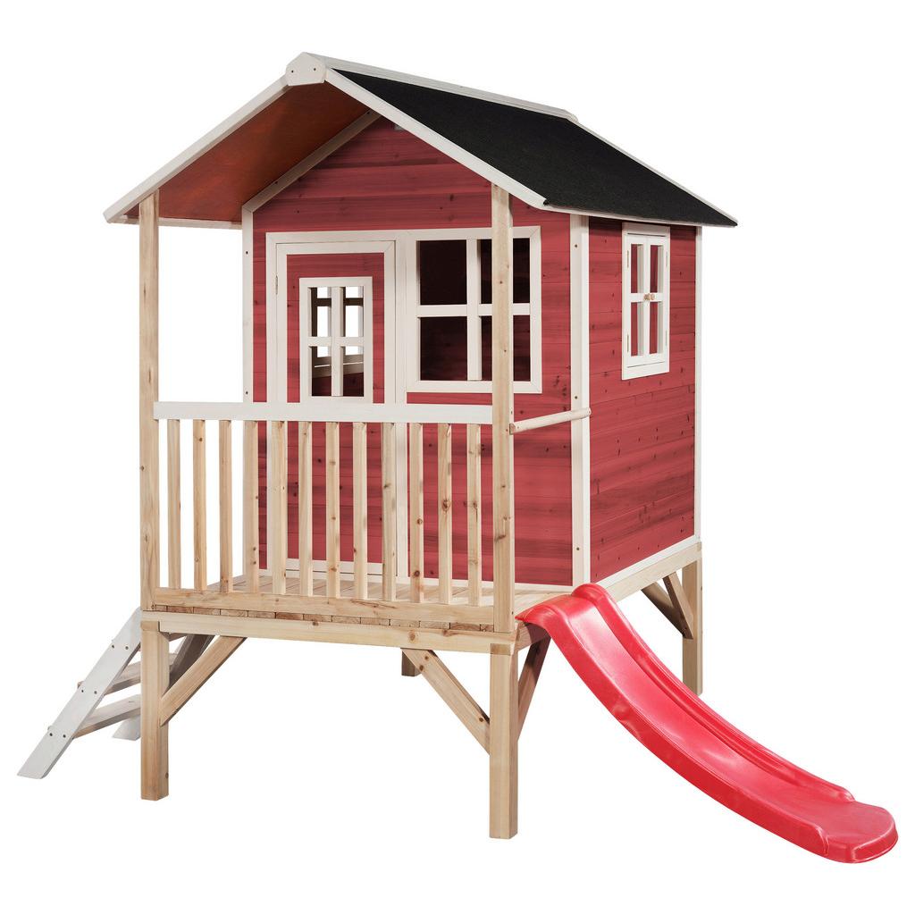 Stelzenhaus mit Rutsche Rot Exit Loft 300