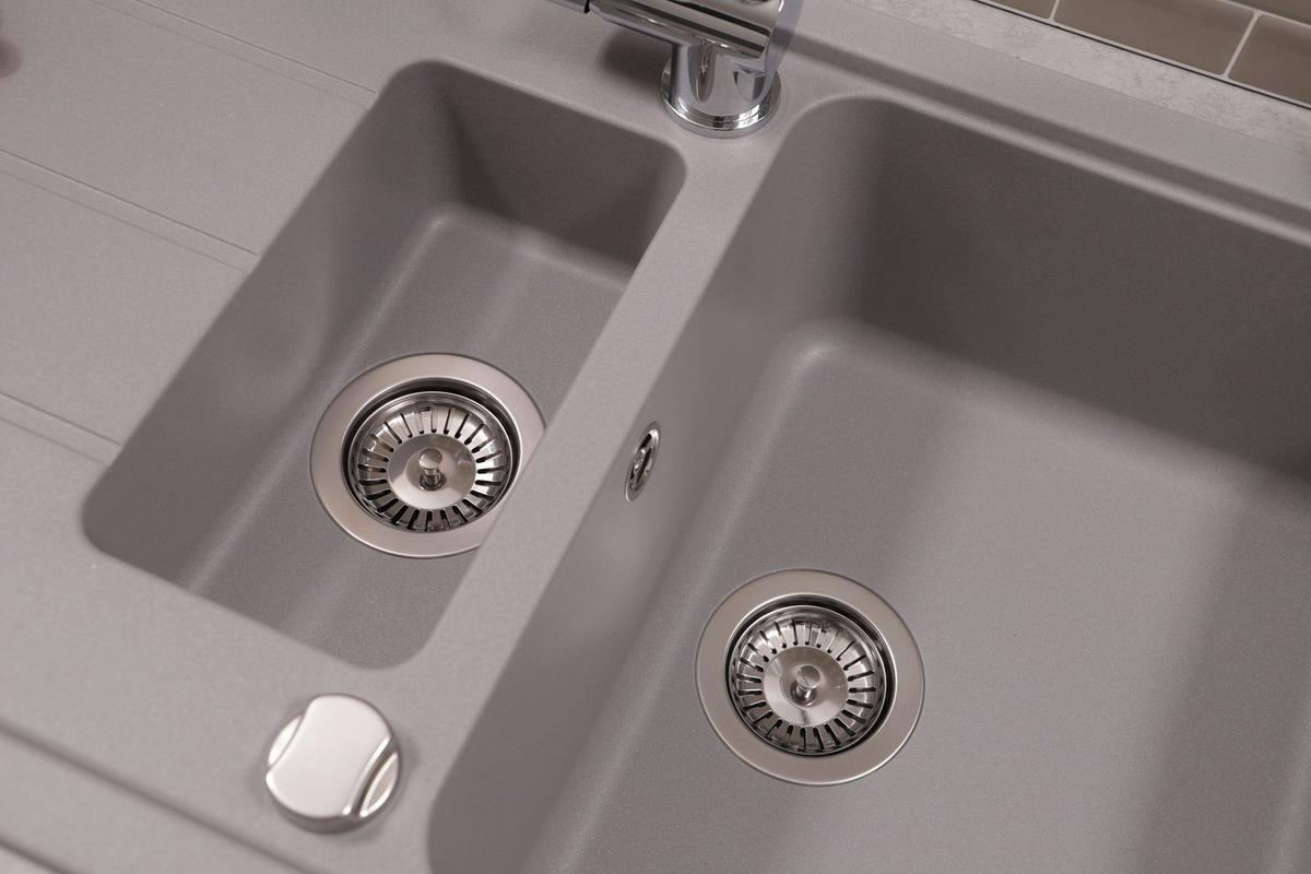 Spüle Austin Grau B: 100 cm - Grau, Design, Stein (100/20/50cm) - Respekta