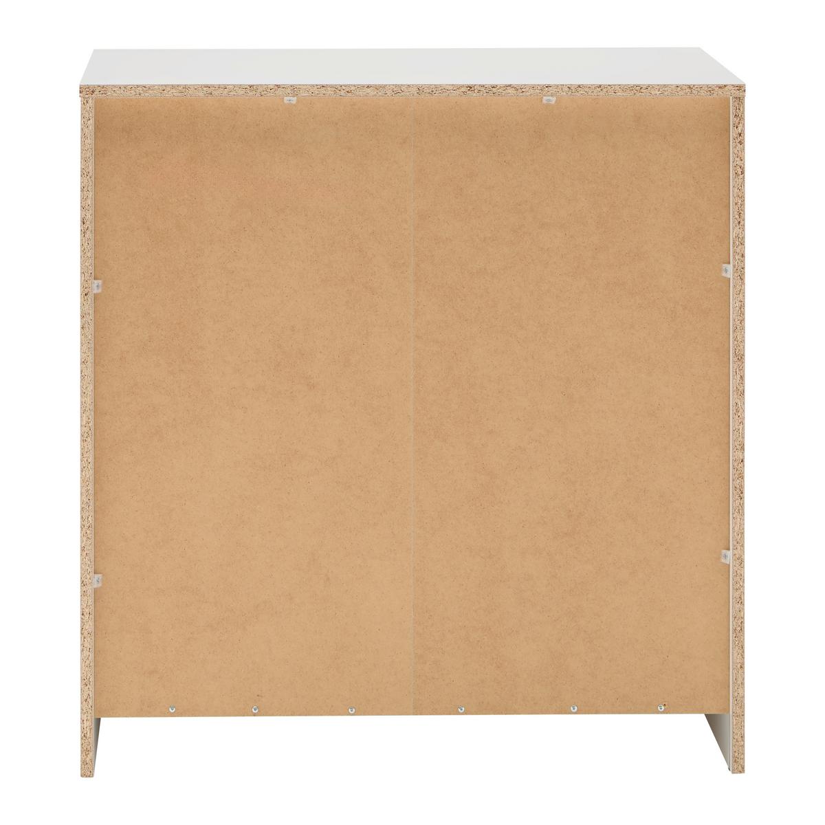 KOMODA MARA - čierna/biela, Konventionell, kompozitné drevo/plast (77/80/42cm) - Mömax