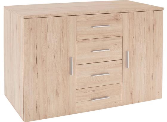Komoda Trio - barvy dubu, Moderní, kompozitní dřevo (120/86/50cm) Komoda Trio - barvy dubu, Moderní, kompozitní dřevo (120/86/50cm)