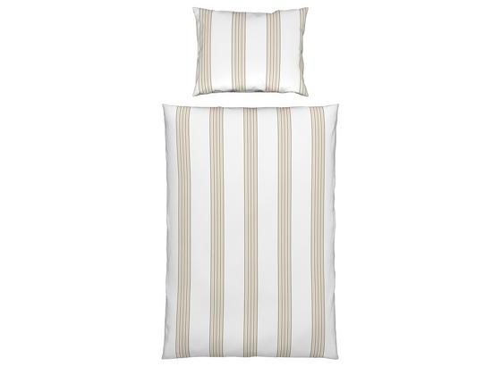 Bettwäsche Nomi - Beige/Weiß, MODERN, Textil - Ombra Bettwäsche Nomi - Beige/Weiß, MODERN, Textil - Ombra