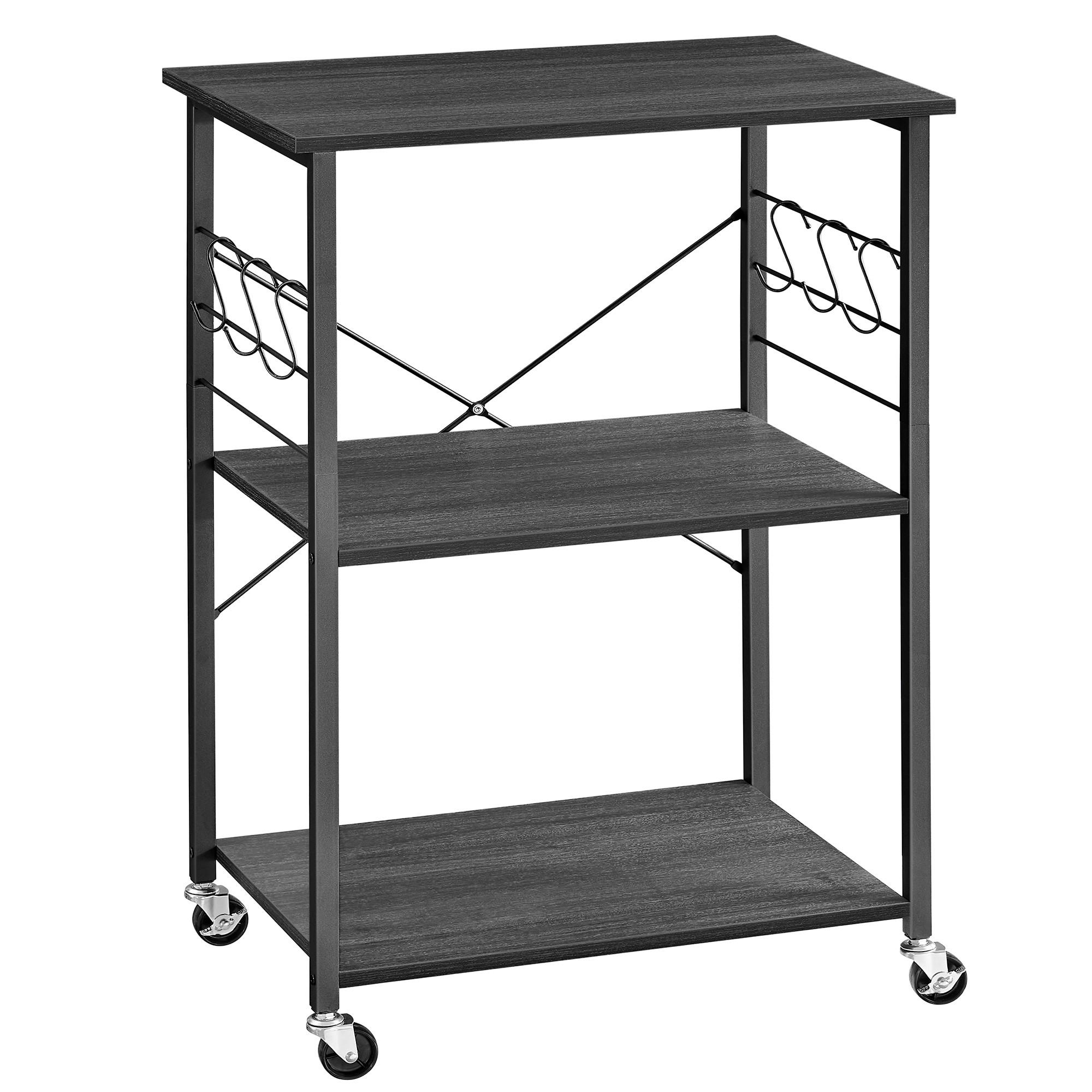 Servierwagen Kks060b42 - Schwarz, Trend, Holzwerkstoff/Metall (60/89/40cm) - MID.YOU