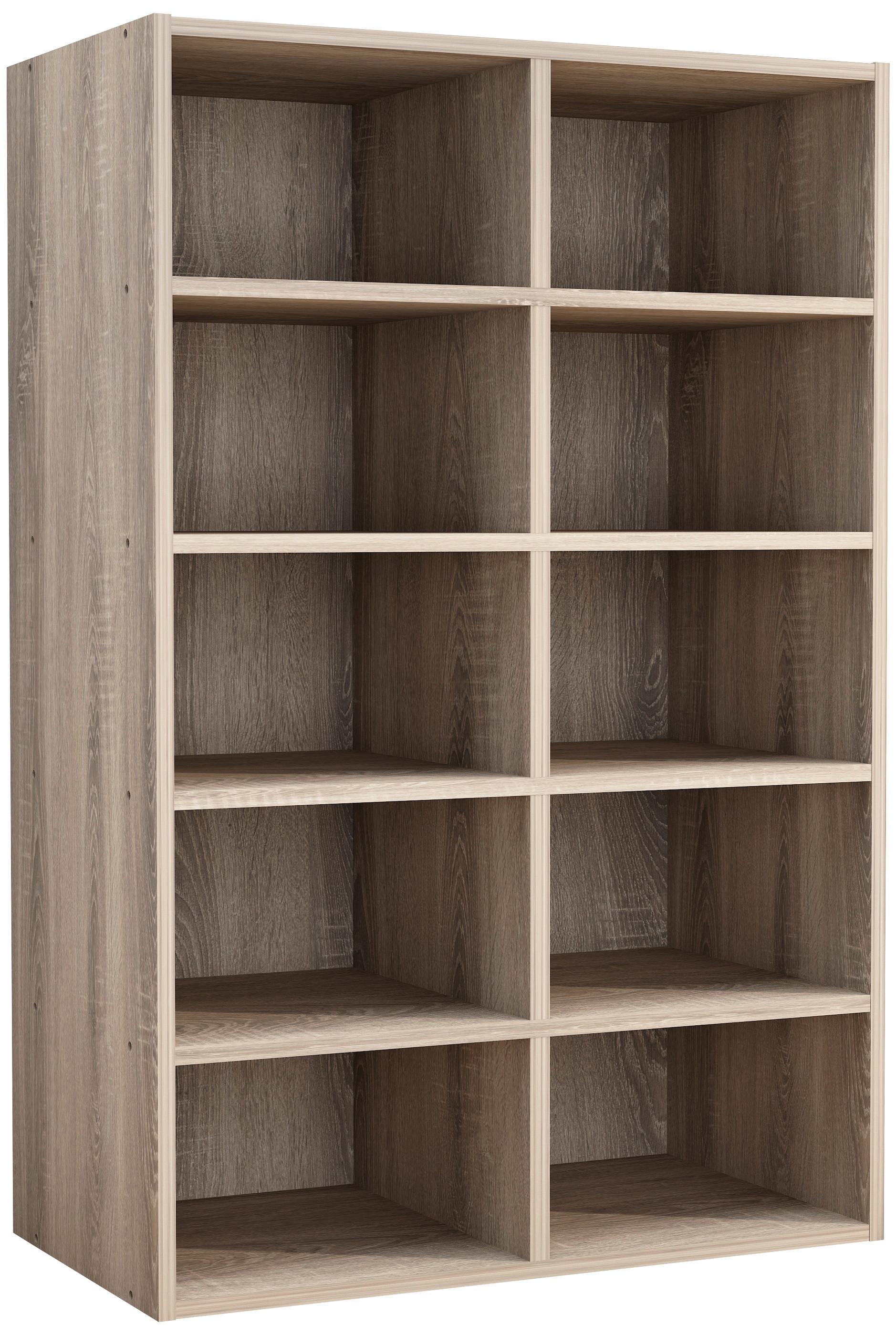 SCHUHREGAL Hinsol Eiche Dekor, 55 cm - Sonoma Eiche, Design, Holzwerkstoff (55/84/30cm) - MID.YOU