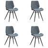Stuhl-Set Barron - Blau/Schwarz, Design, Textil (47/82/55cm) - MID.YOU