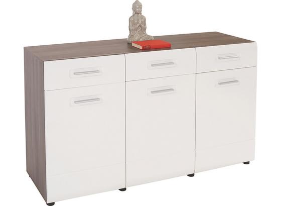 Tálalószekrény Avensis - fehér/világosbarna, modern (150/83/43cm) - LUCA BESSONI Tálalószekrény Avensis - fehér/világosbarna, modern (150/83/43cm) - LUCA BESSONI
