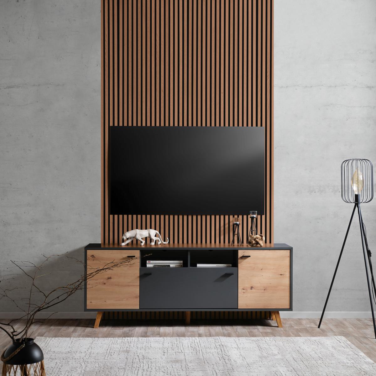 Akustikpaneel Josef - Walnussfarben, MODERN, Holzwerkstoff/Kunststoff (60/120/2cm)