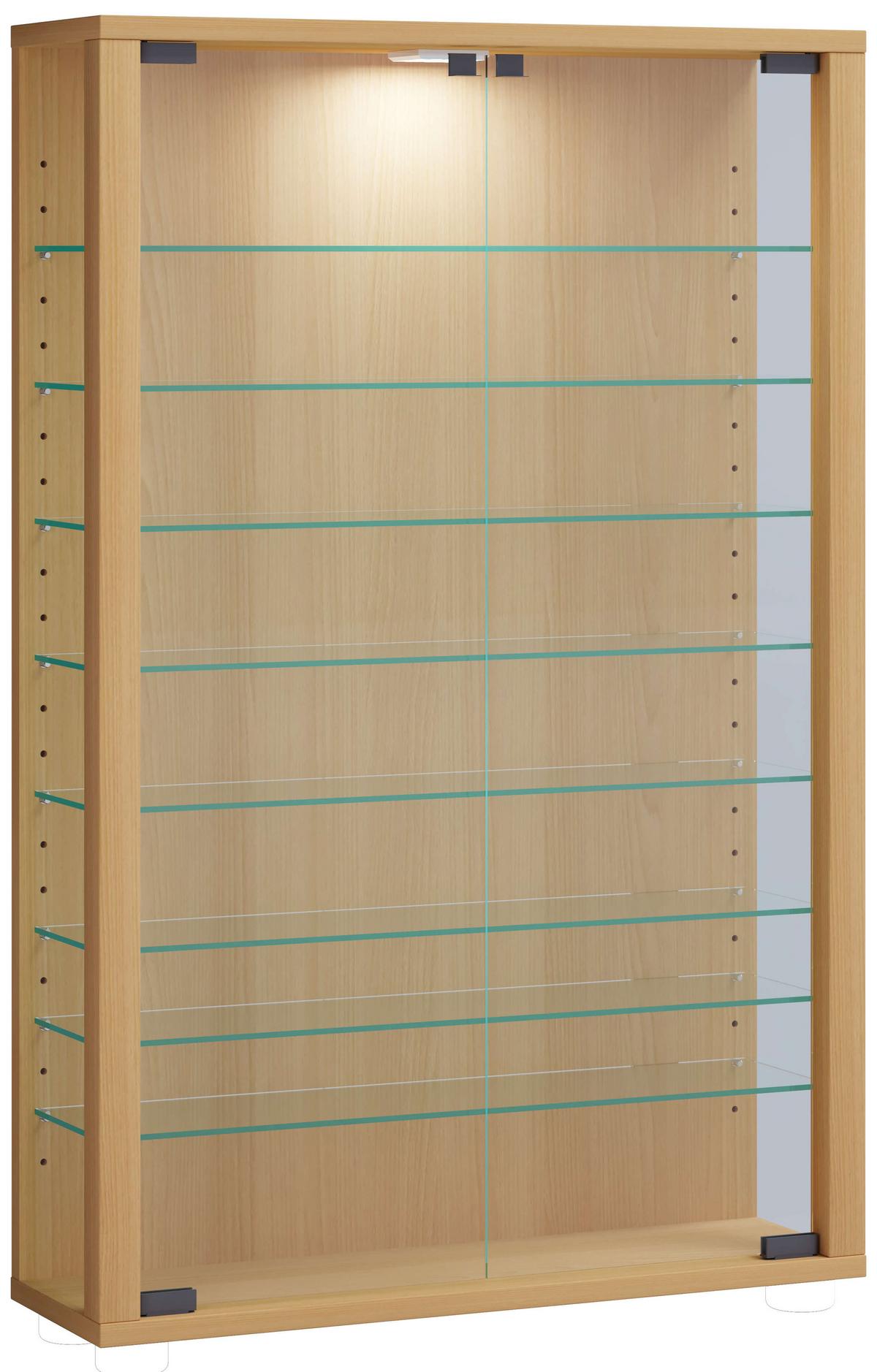 VITRÍNA VITROSA MINI - barvy buku, Basics, kompozitní dřevo/sklo (59/91/18cm) - MID.YOU