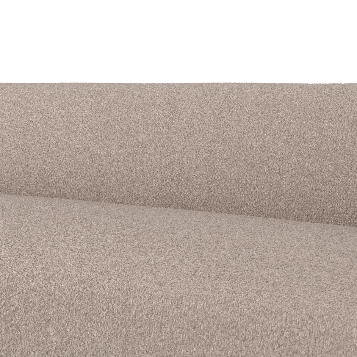 Pohovka SOPHIE, hnědá žinylka, max. 360 kg - černá/přírodní barvy, Moderní, dřevo/textil (226/74/89cm) - Bessagi Home