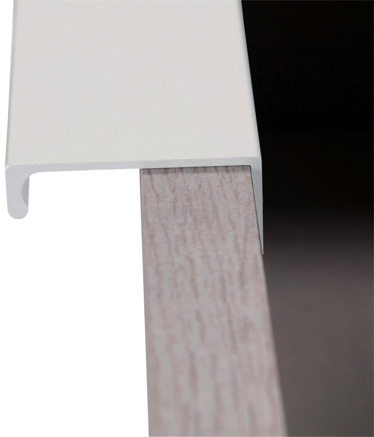 Nachkästchen Weiß H: 58 Cm Saigon - Klar/Schwarz, MODERN, Glas/Holzwerkstoff (52/58/38cm) - MID.YOU