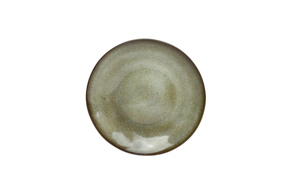 Dessertteller Steinzeug Abstrakt Braun Iryna ca. 23 cm - Braun, MODERN, Keramik (23/3cm) - Luca Bessoni