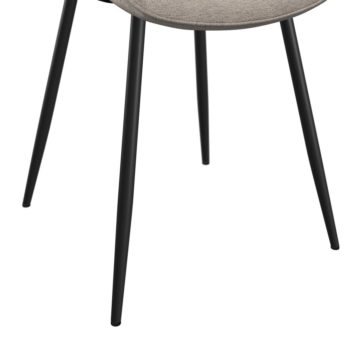 Jídelní set Eolona, 120cm - černá/krémová, Moderní, kov/kompozitní dřevo (120/76/120cm) - Bessagi Home