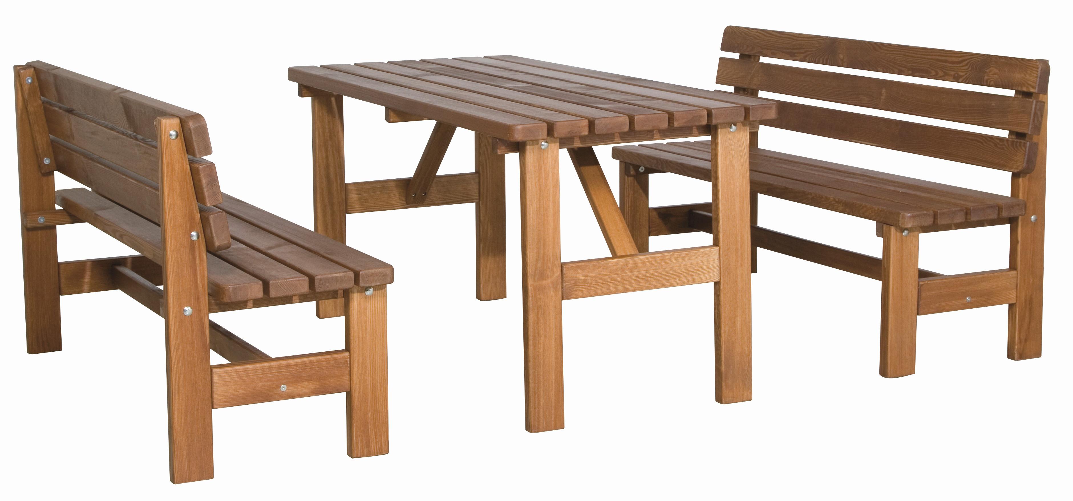 Gartenmöbel Set 3-tlg. Echtholz Kiefer - Braun, KONVENTIONELL, Holz - Siena Garden
