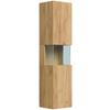 Hochschrank Limes Eiche Dekor 35,2 cm - Eichefarben, MODERN, Glas/Holzwerkstoff (35,2/150/30cm) - MID.YOU