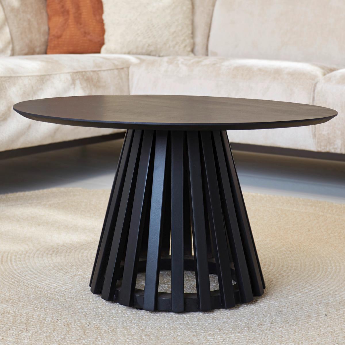 Couchtisch Leon Schwarz, 70 cm - Schwarz, MODERN, Holz/Metall (70/70/41cm) - MID.YOU