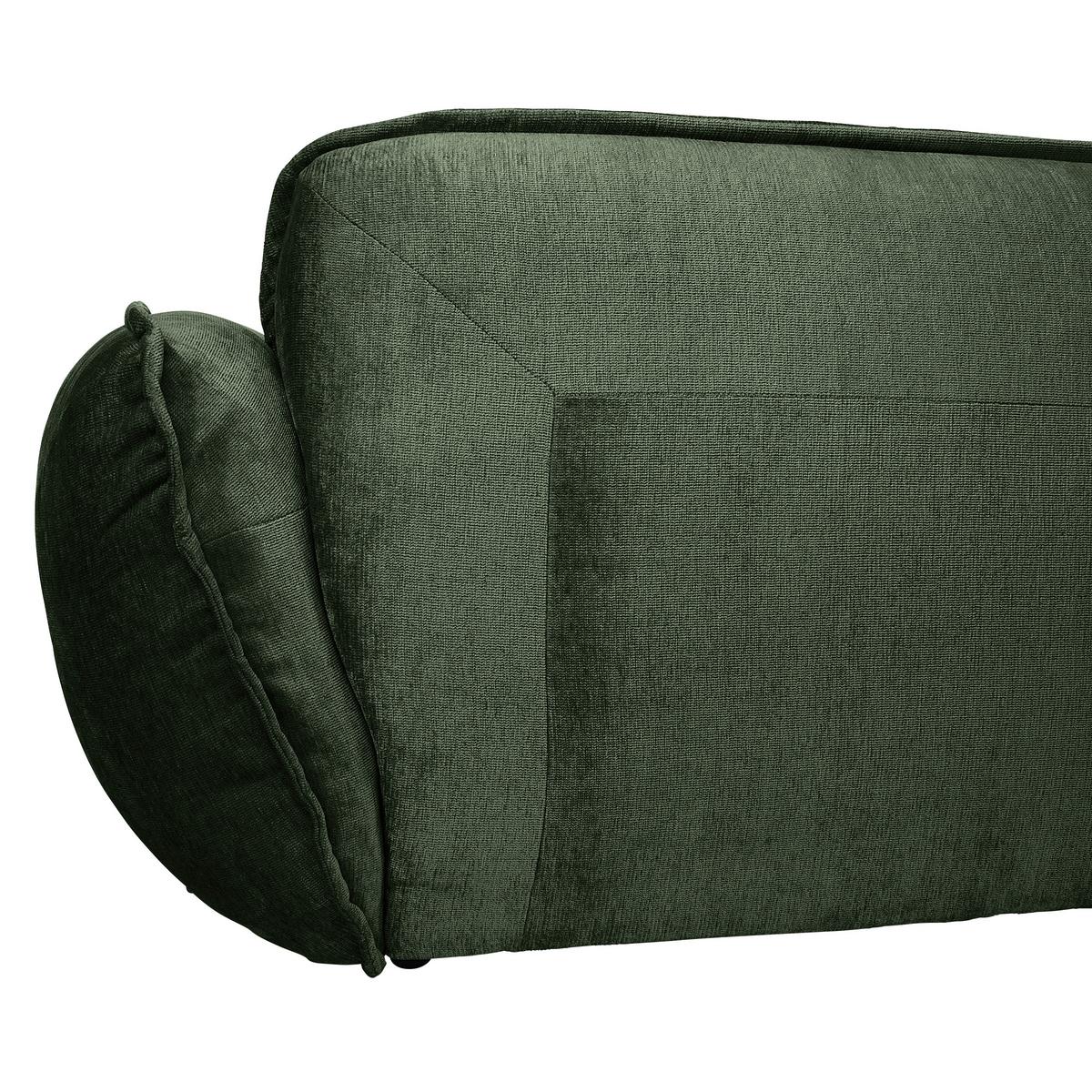 Bigsofa Fluffy, Dunkelgrün B: 285 Cm - Dunkelgrün/Schwarz, MODERN, Textil (285/87/184cm) - Trendmanufaktur