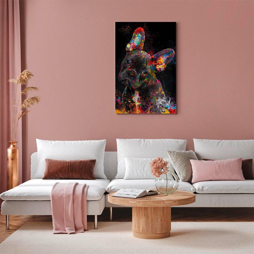 Leinwandbild Marufi Multicolor Schwarz B: 60 cm - Multicolor/Schwarz, Basics, Holz/Textil (60/90/1.2cm) - artgeist