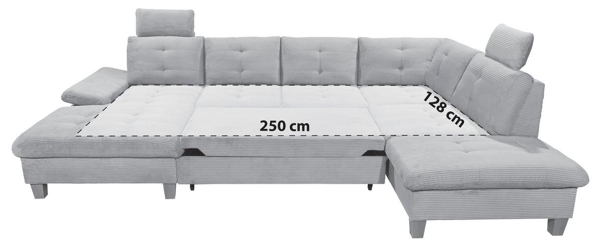 Wohnlandschaft Ascot Beige U: 170x324x220 cm - Eichefarben/Beige, KONVENTIONELL, Textil (170/324/220cm) - MID.YOU