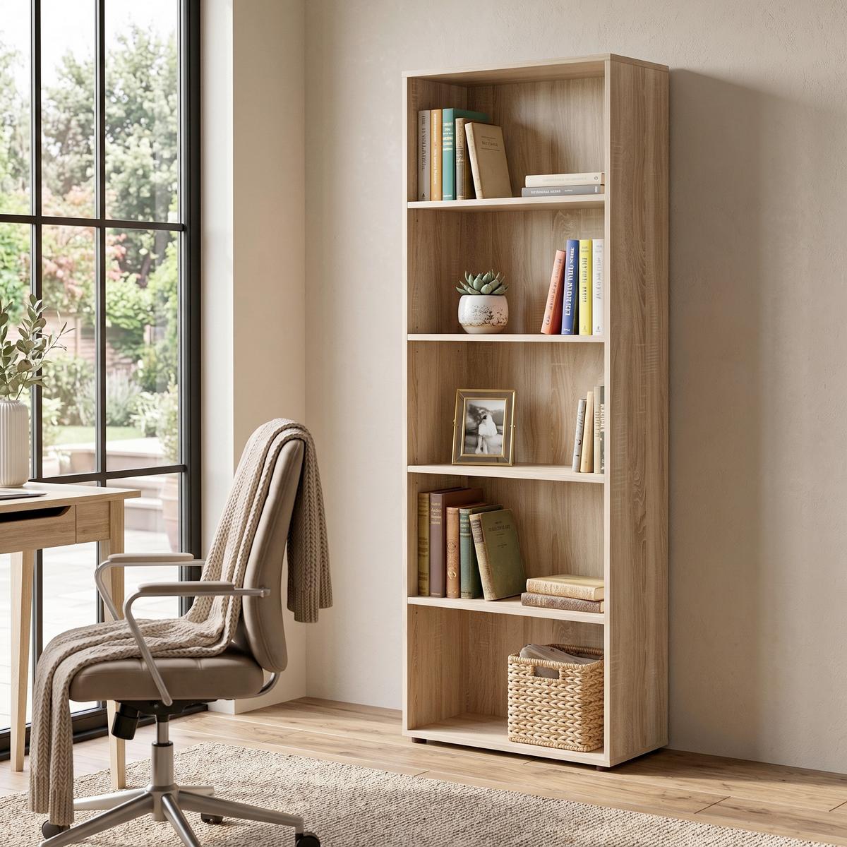 Standregal Dekor Parini 60 cm Sonoma Eiche - Sonoma Eiche, Basics, Holzwerkstoff (60/180/30cm) - MID.YOU