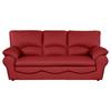 Schlafsofa Oslo Rot B: 205 Cm - Rot/Schwarz, Design, Leder (205/92/85cm) - Livetastic