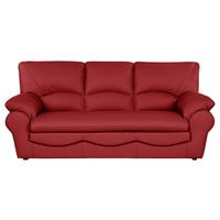 Schlafsofa Oslo Rot B: 205 Cm - Rot/Schwarz, Design, Leder (205/92/85cm) - Livetastic