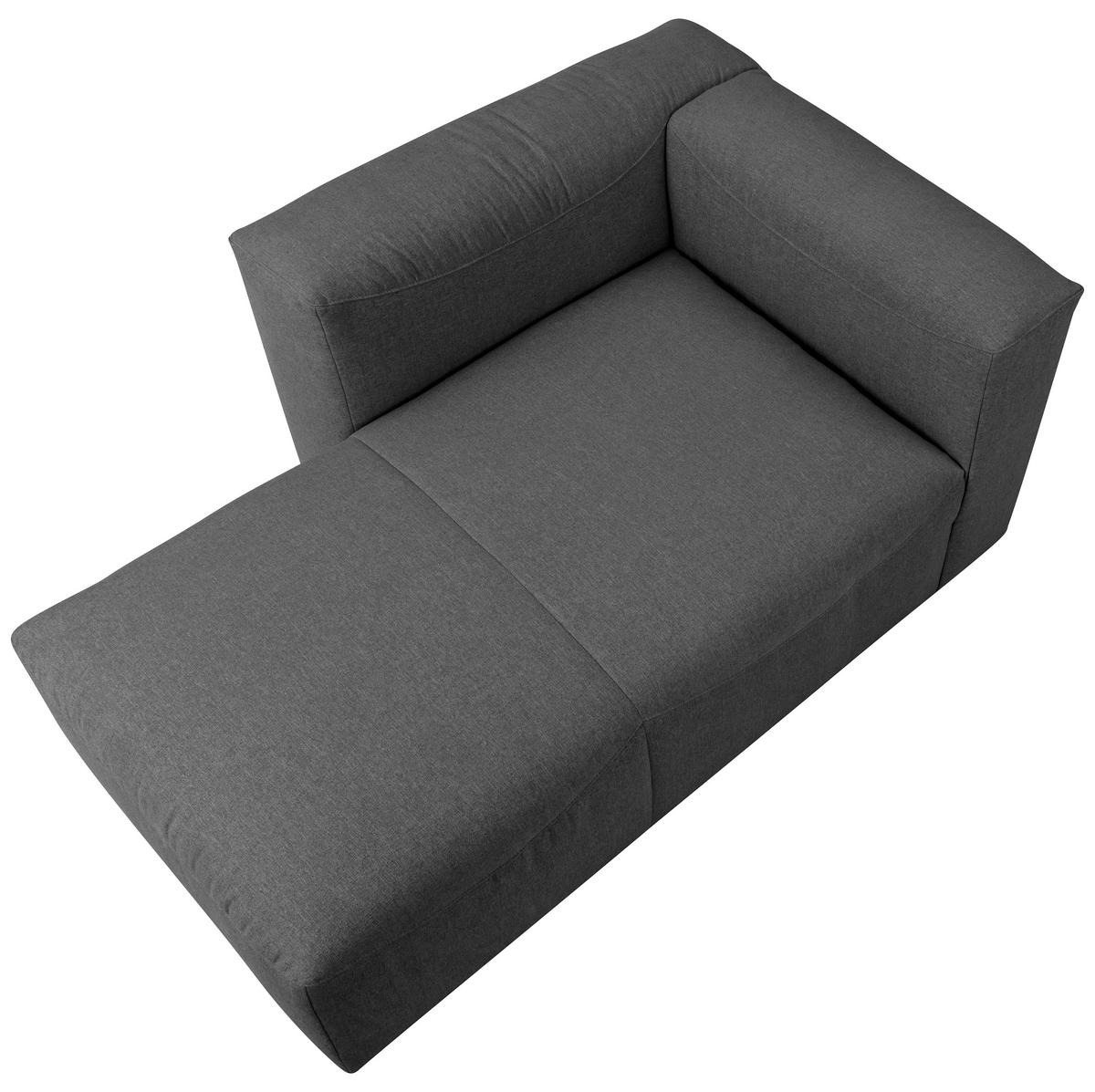 Recamiere Lena Anthrazit Rücken Echt - Anthrazit, Design, Textil (160/73/100cm) - Max Winzer