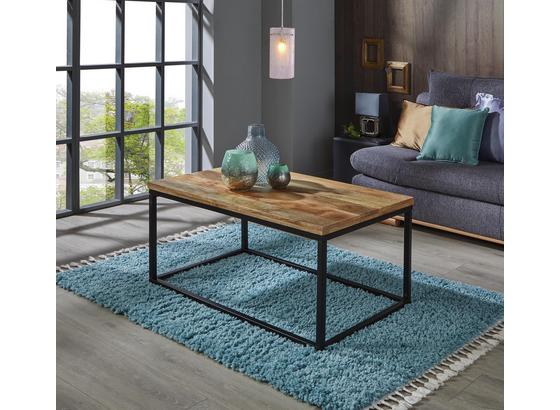 Couchtisch Holz Massiv Industrial, Mangoholz/ Schwarz - Schwarz/Braun, MODERN, Holz/Metall (100/60/48cm) Couchtisch Holz Massiv Industrial, Mangoholz/ Schwarz - Schwarz/Braun, MODERN, Holz/Metall (100/60/48cm)