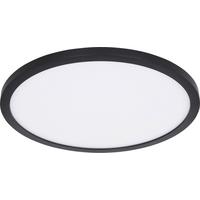 KOUPELNOVÉ STROPNÍ SVÍTIDLO Ulol,P/V: ca. 42/2,5 cm,IP44 - bílá/černá, Konvenční, plast (42/2,5cm) - Mömax