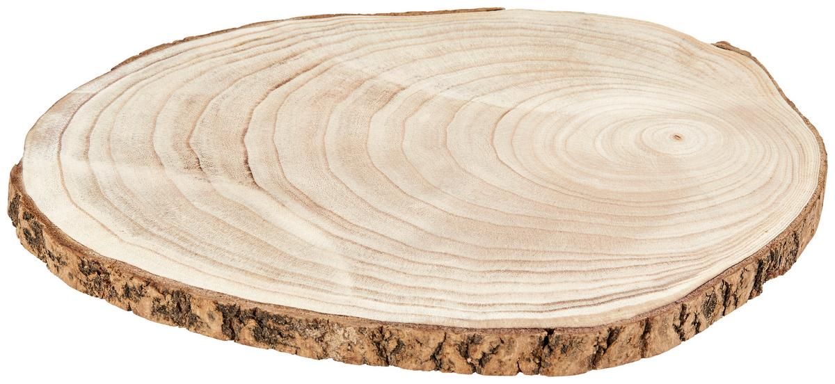 Dekotablett Holz Zlatan Ø 40 cm - Naturfarben, KONVENTIONELL, Holz (40/2cm)