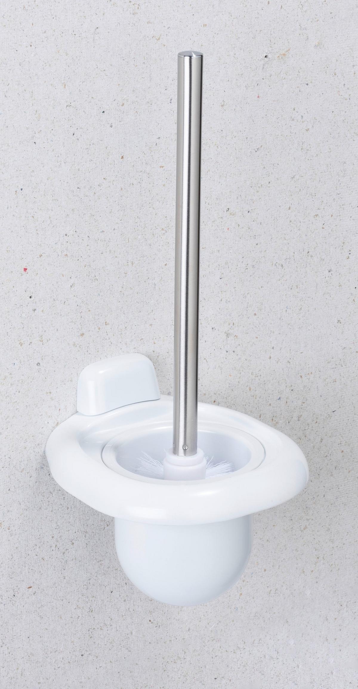 Wc-kefe Szett Pure 17947100 - fehér, Konventionell, műanyag/fém (15,5/36/16cm) - Wenko