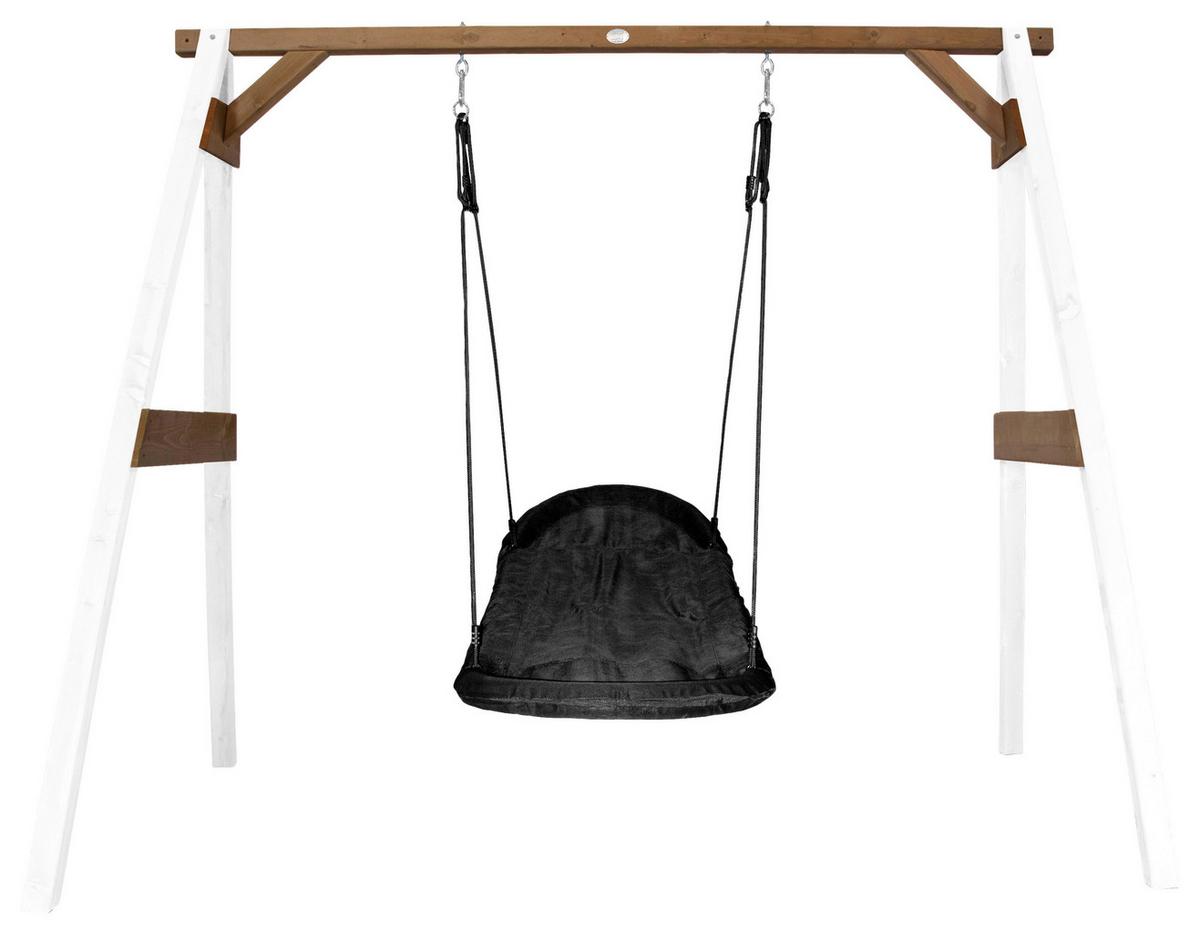 Nestschaukel A030.134.12 - Schwarz/Braun, KONVENTIONELL, Holz (254/207/160cm) - Ambia Garden