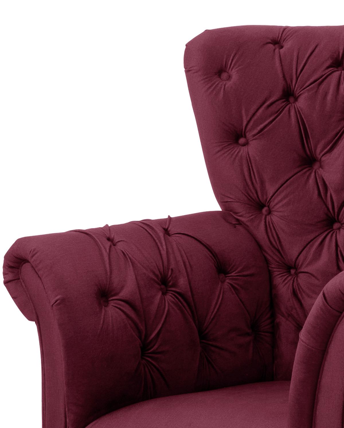 Ohrensessel Cupido - Rot/Schwarz, Design, Textil (96/112/86cm) - MID.YOU