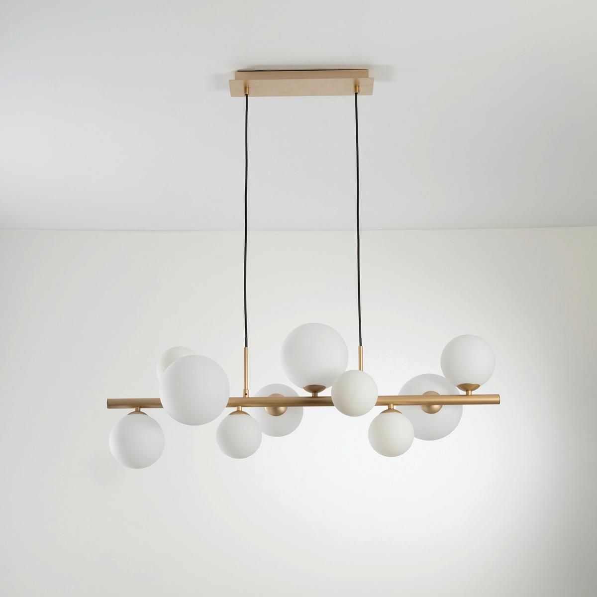 PENDELLEUCHTE Paloma Goldfarben L: 56 cm - Goldfarben, Design, Glas/Metall (86/33/150cm)