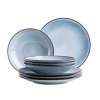 Tafelservice Smoky's 8-Teilig Steinzeug, Blau, 4 Personen - Blau, Basics, Keramik - Mäser